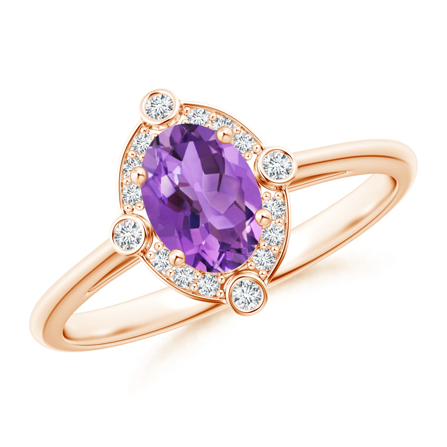 AA - Amethyst / 0.82 CT / 14 KT Rose Gold
