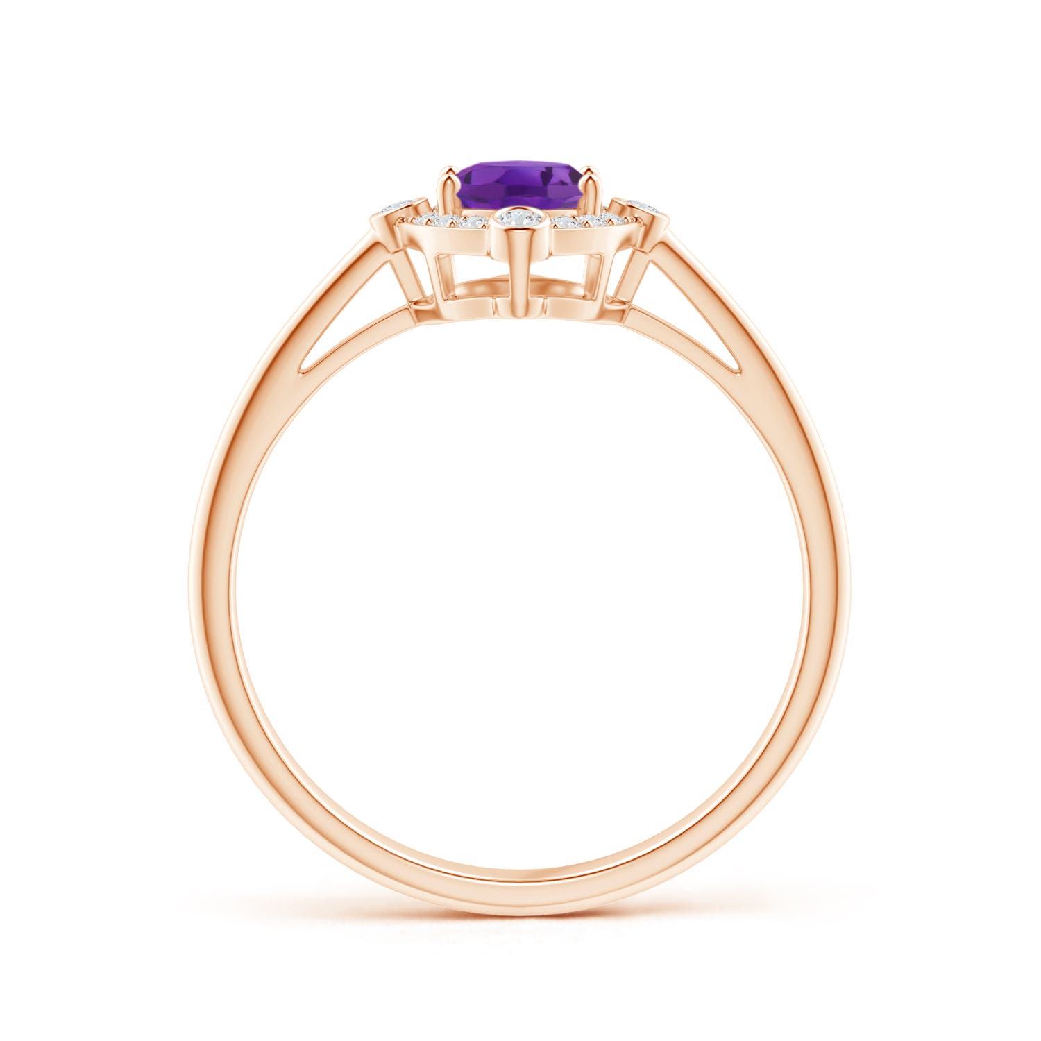 AAA - Amethyst / 0.82 CT / 14 KT Rose Gold