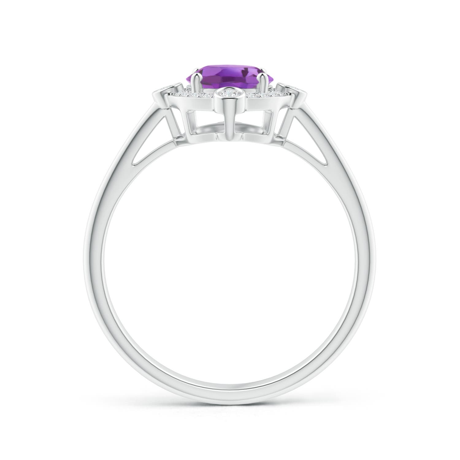 A - Amethyst / 1.29 CT / 14 KT White Gold