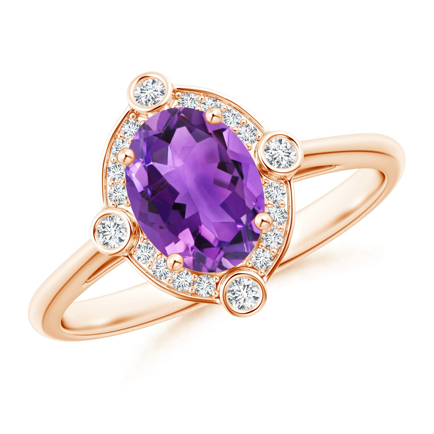 AAA - Amethyst / 1.29 CT / 14 KT Rose Gold