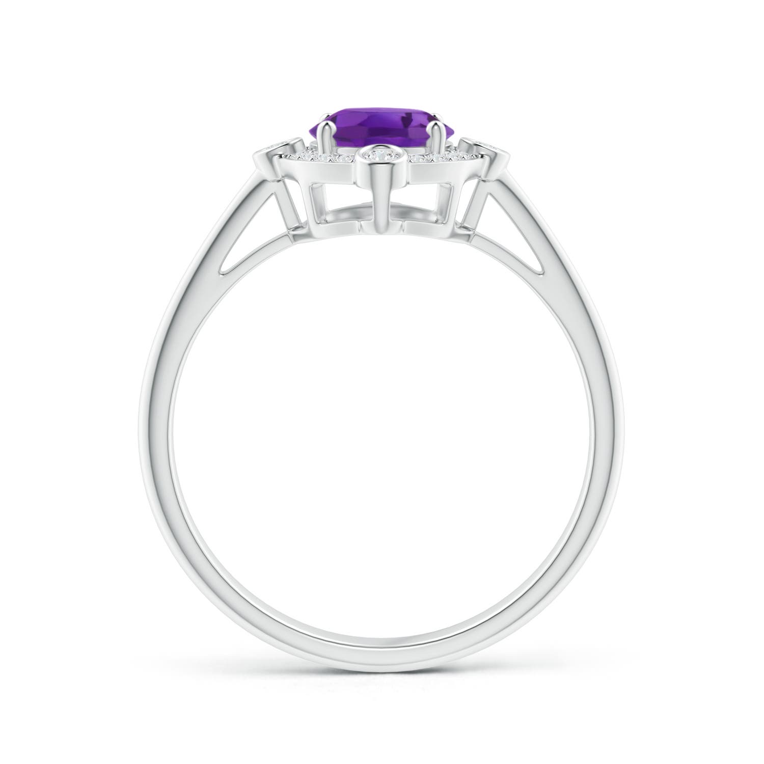 AAA - Amethyst / 1.29 CT / 14 KT White Gold