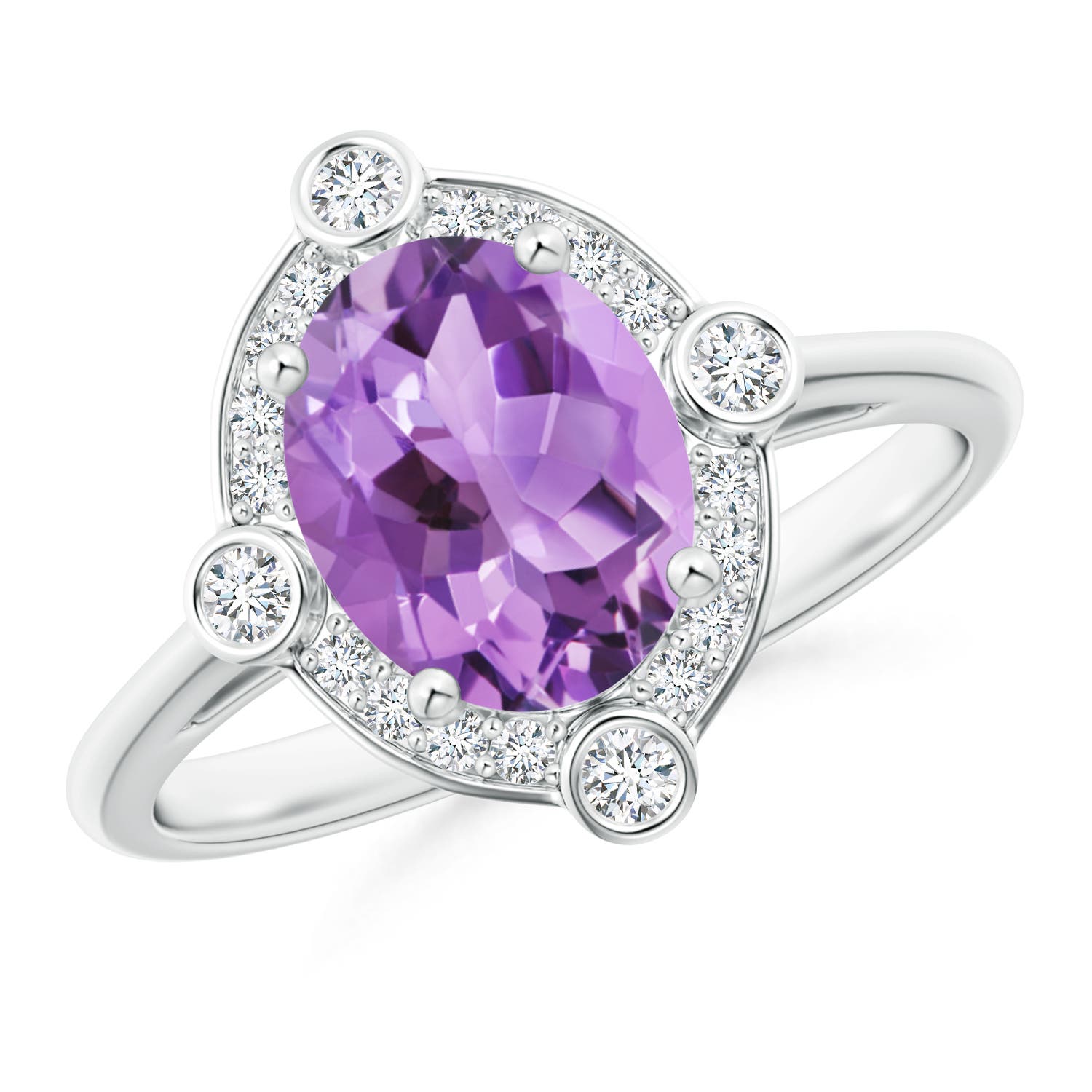 A - Amethyst / 1.74 CT / 14 KT White Gold