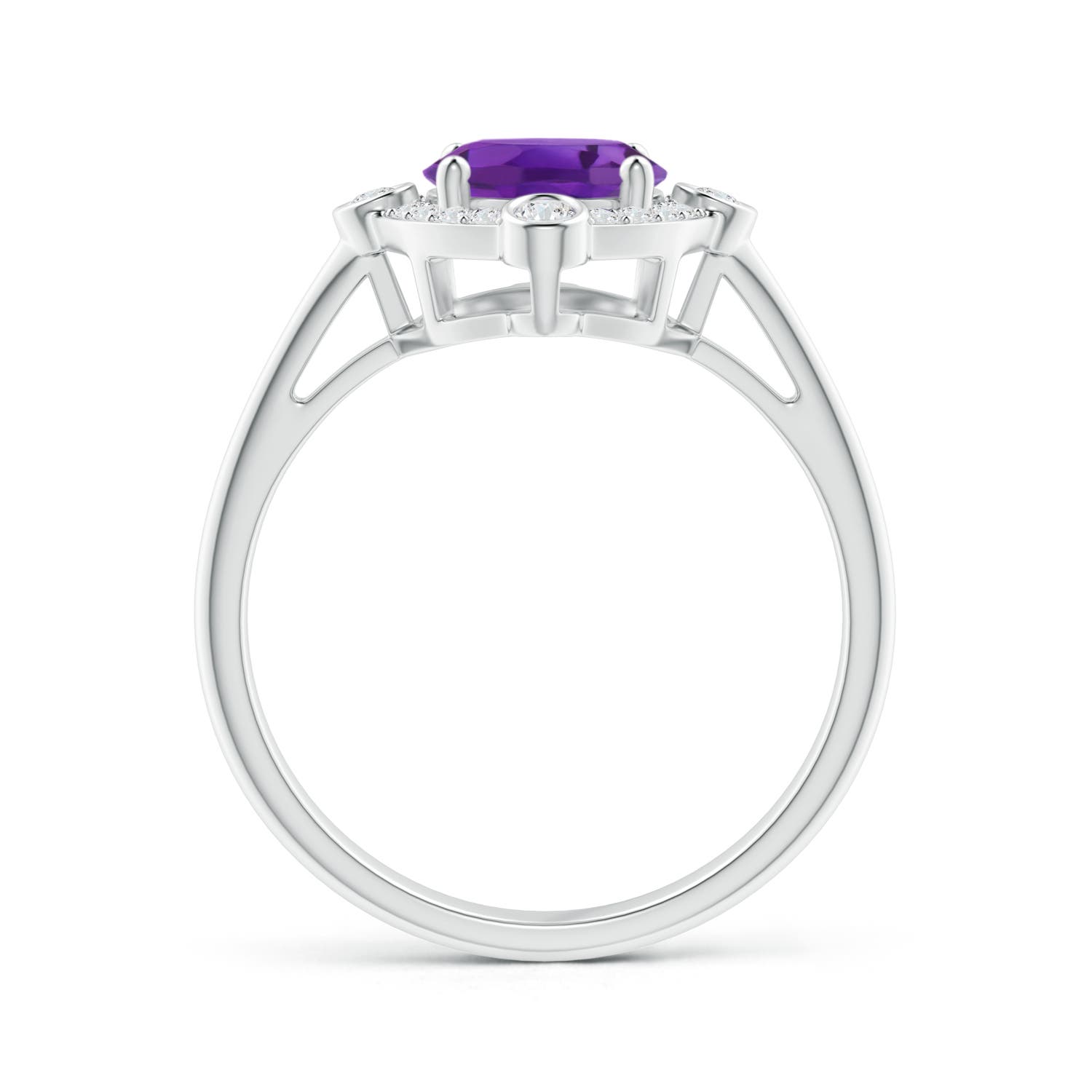 AAA - Amethyst / 1.74 CT / 14 KT White Gold