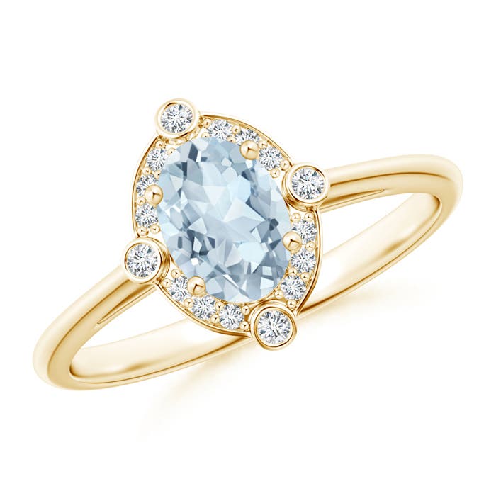 A - Aquamarine / 0.72 CT / 14 KT Yellow Gold