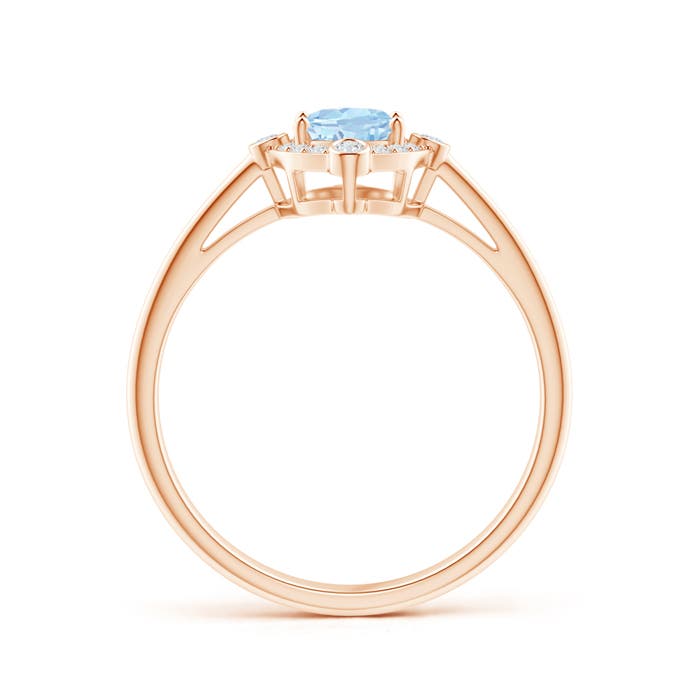 AA - Aquamarine / 0.72 CT / 14 KT Rose Gold