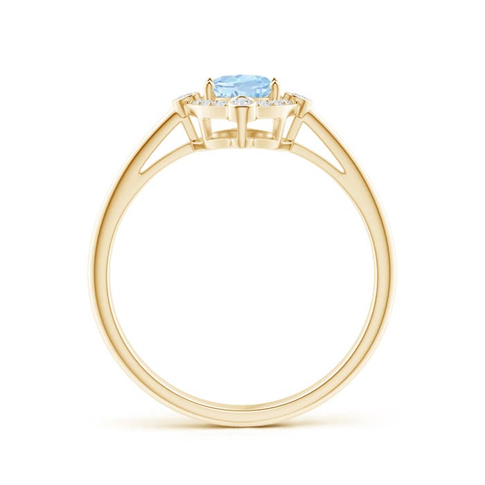 AA - Aquamarine / 0.72 CT / 14 KT Yellow Gold