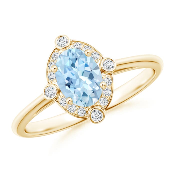 AAA - Aquamarine / 0.72 CT / 14 KT Yellow Gold