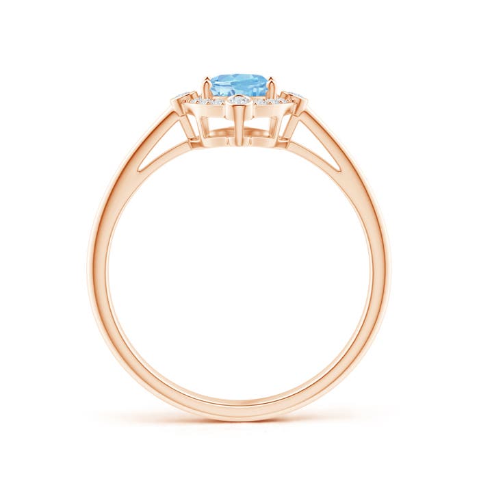 AAAA - Aquamarine / 0.72 CT / 14 KT Rose Gold