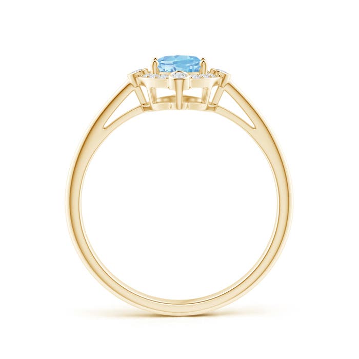 AAAA - Aquamarine / 0.72 CT / 14 KT Yellow Gold