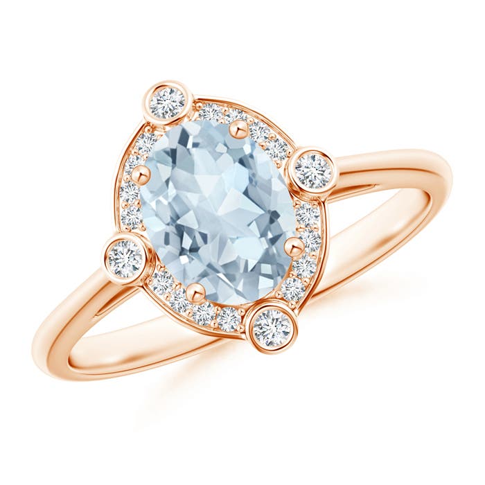 A - Aquamarine / 1.14 CT / 14 KT Rose Gold