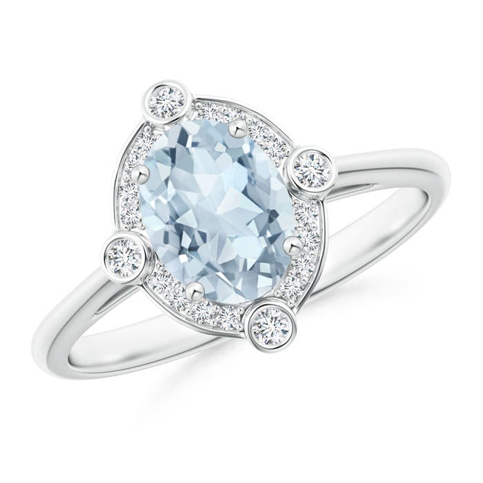 A - Aquamarine / 1.14 CT / 14 KT White Gold