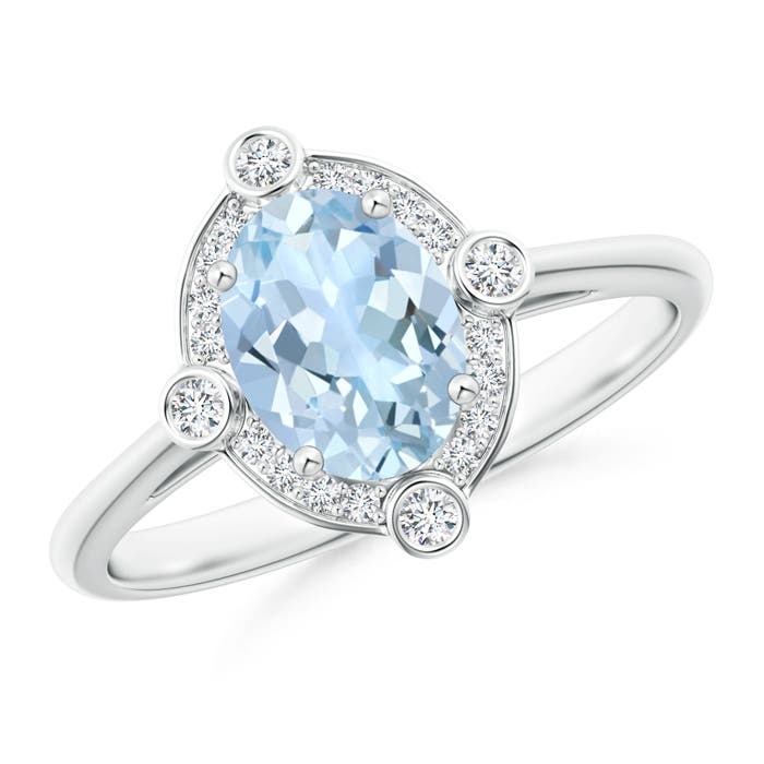 AA - Aquamarine / 1.14 CT / 14 KT White Gold