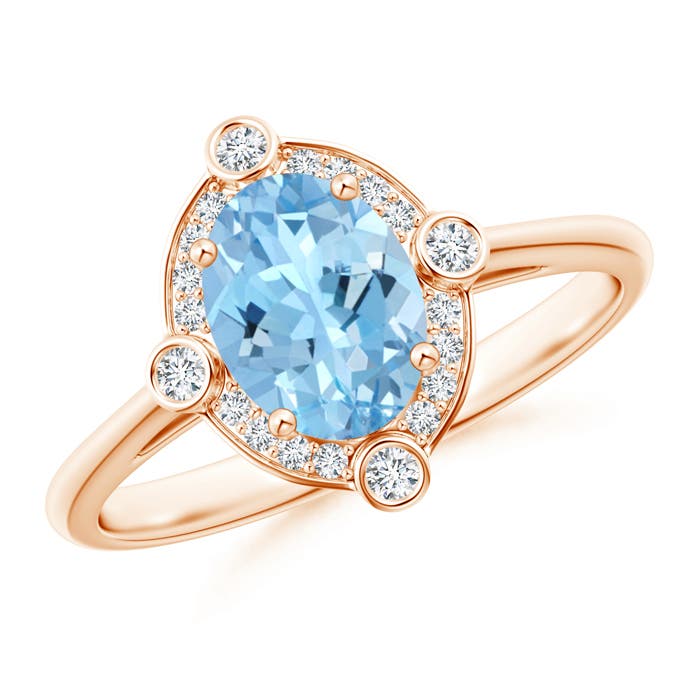 AAAA - Aquamarine / 1.14 CT / 14 KT Rose Gold