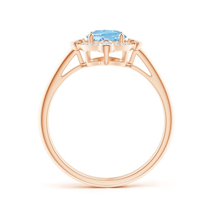 AAAA - Aquamarine / 1.14 CT / 14 KT Rose Gold