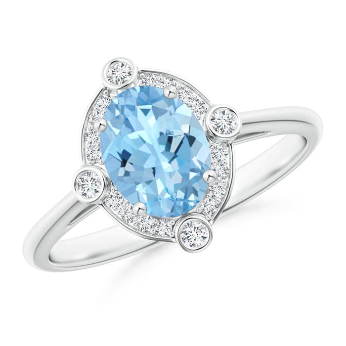 AAAA - Aquamarine / 1.14 CT / 14 KT White Gold