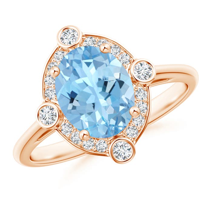 AAAA - Aquamarine / 1.64 CT / 14 KT Rose Gold