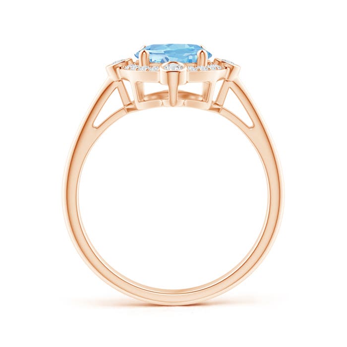 AAAA - Aquamarine / 1.64 CT / 14 KT Rose Gold