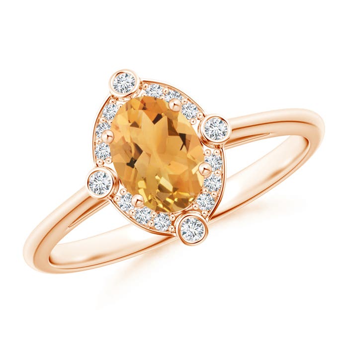 A - Citrine / 0.87 CT / 14 KT Rose Gold