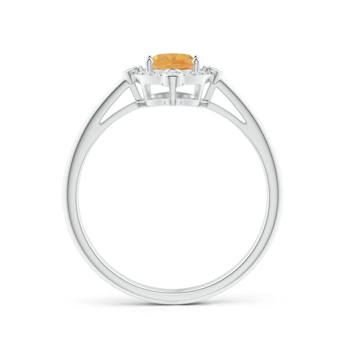 A - Citrine / 0.87 CT / 14 KT White Gold