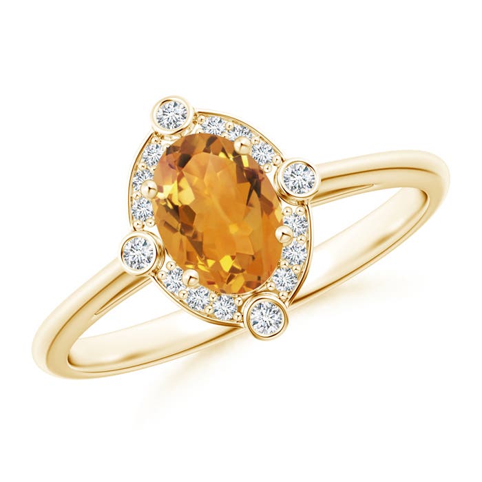 AA - Citrine / 0.87 CT / 14 KT Yellow Gold