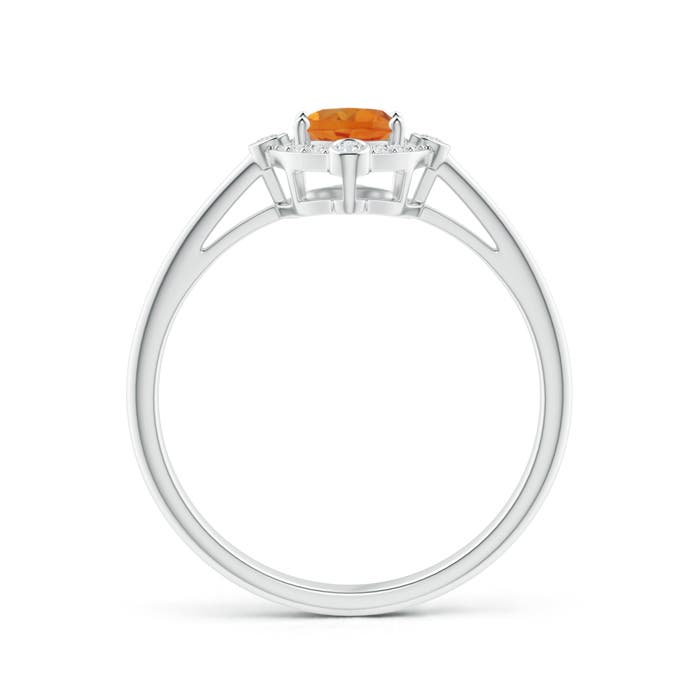 AAA - Citrine / 0.87 CT / 14 KT White Gold