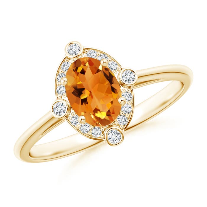 AAA - Citrine / 0.87 CT / 14 KT Yellow Gold