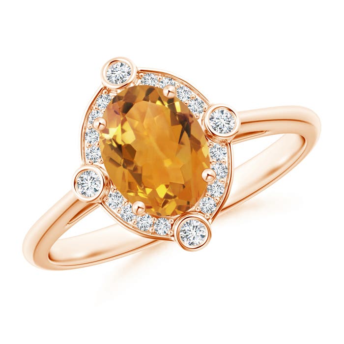 AA - Citrine / 1.24 CT / 14 KT Rose Gold