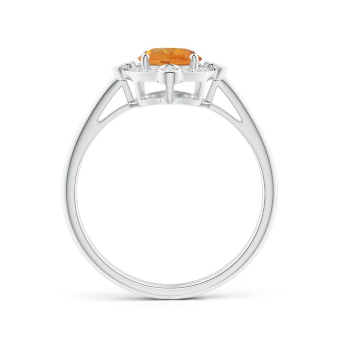 AA - Citrine / 1.24 CT / 14 KT White Gold