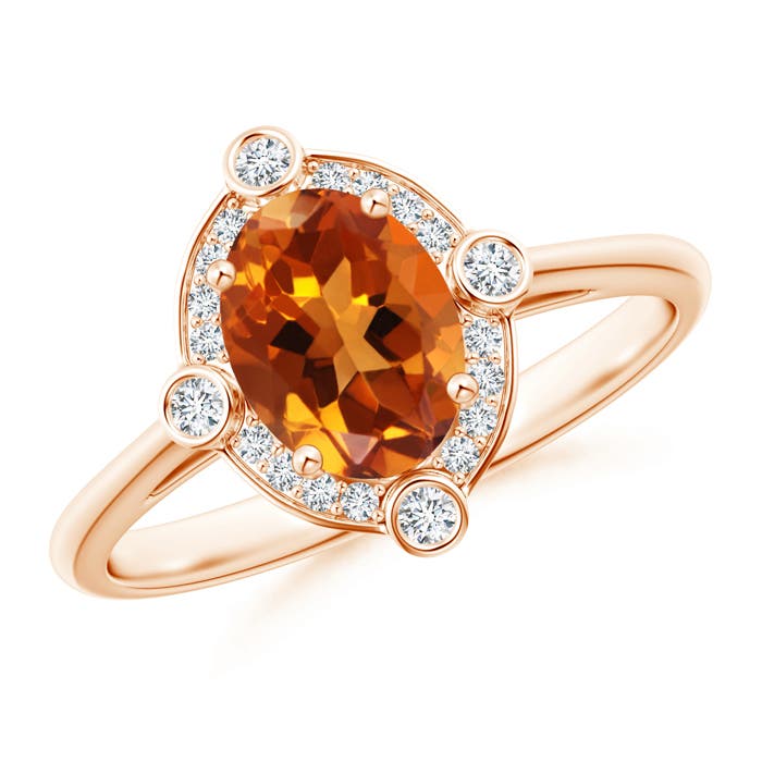 AAAA - Citrine / 1.24 CT / 14 KT Rose Gold