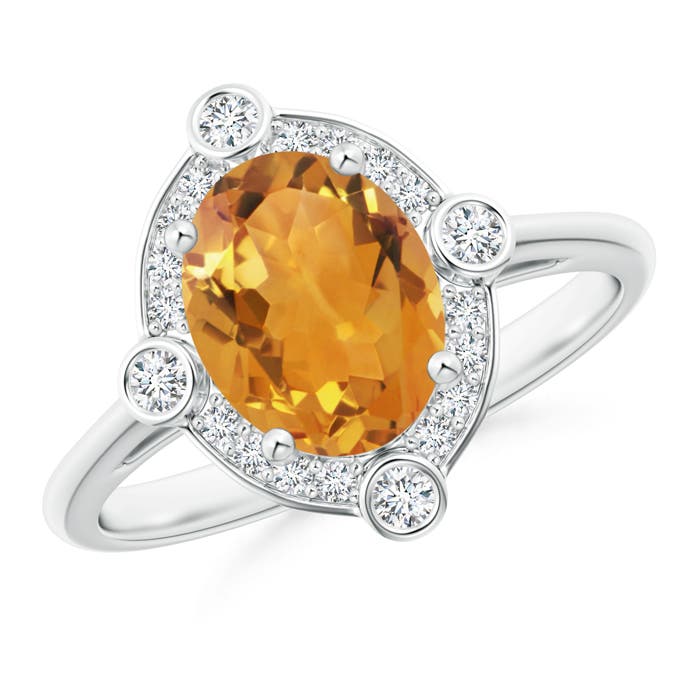 AA - Citrine / 1.79 CT / 14 KT White Gold