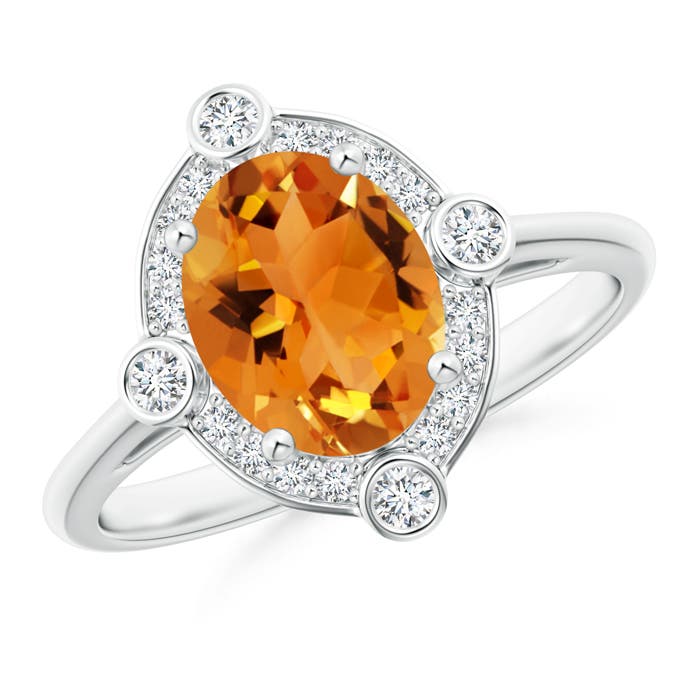 AAA - Citrine / 1.79 CT / 14 KT White Gold