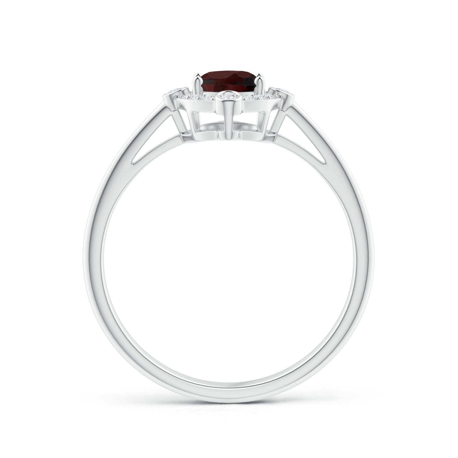 A - Garnet / 1.02 CT / 14 KT White Gold