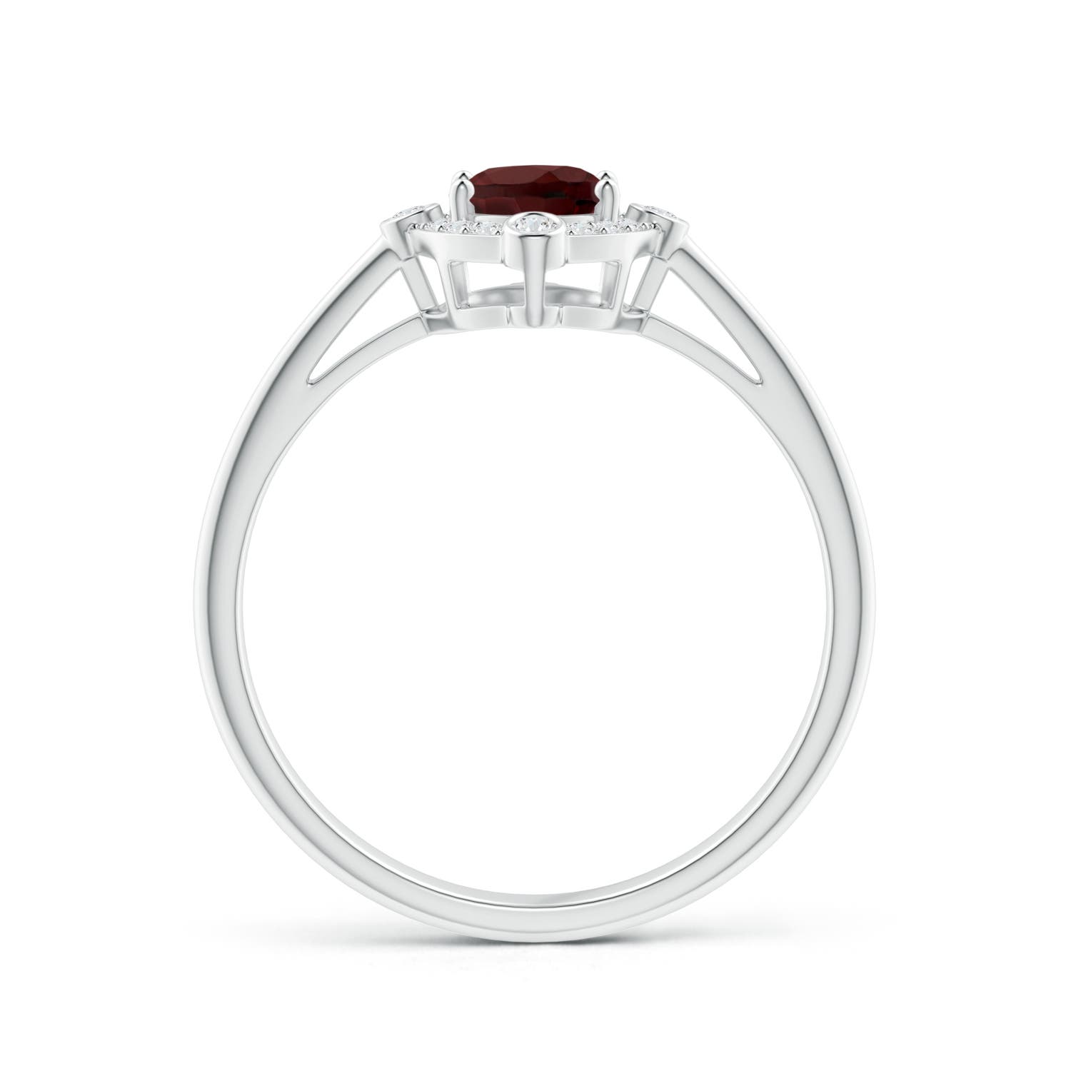 AA - Garnet / 1.02 CT / 14 KT White Gold