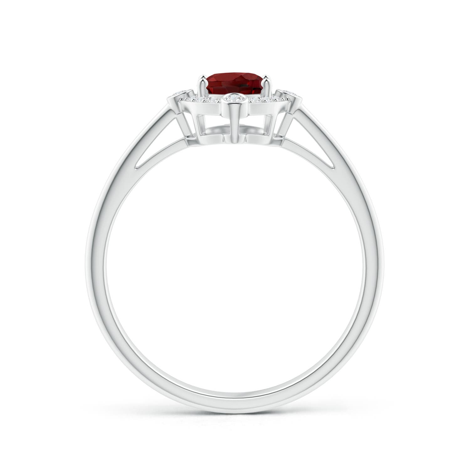 AAAA - Garnet / 1.02 CT / 14 KT White Gold