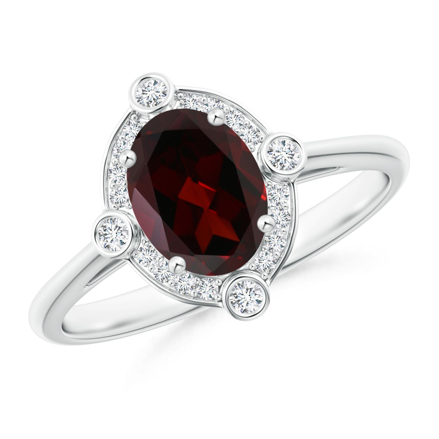 A - Garnet / 1.59 CT / 14 KT White Gold