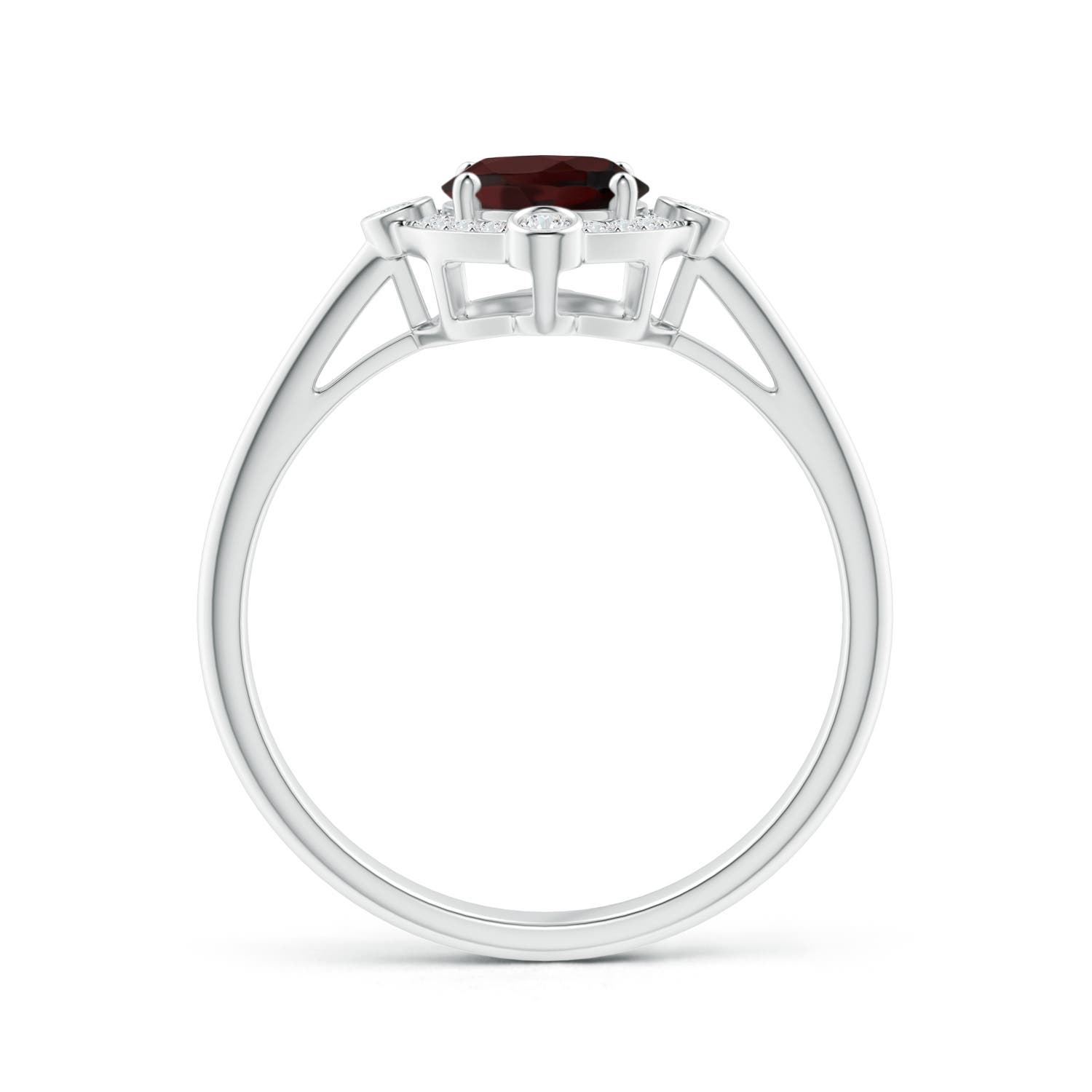 A - Garnet / 1.59 CT / 14 KT White Gold