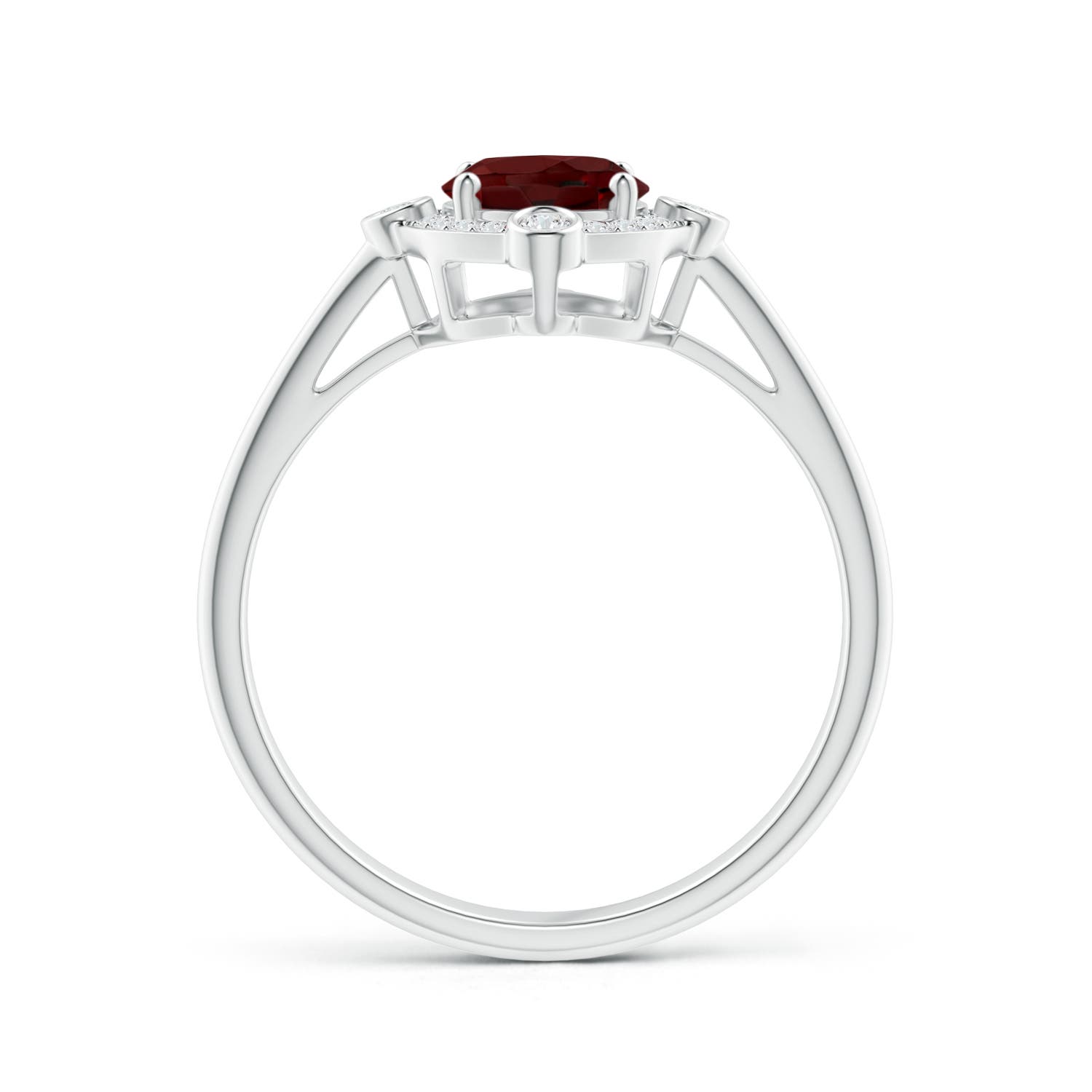 AAA - Garnet / 1.59 CT / 14 KT White Gold