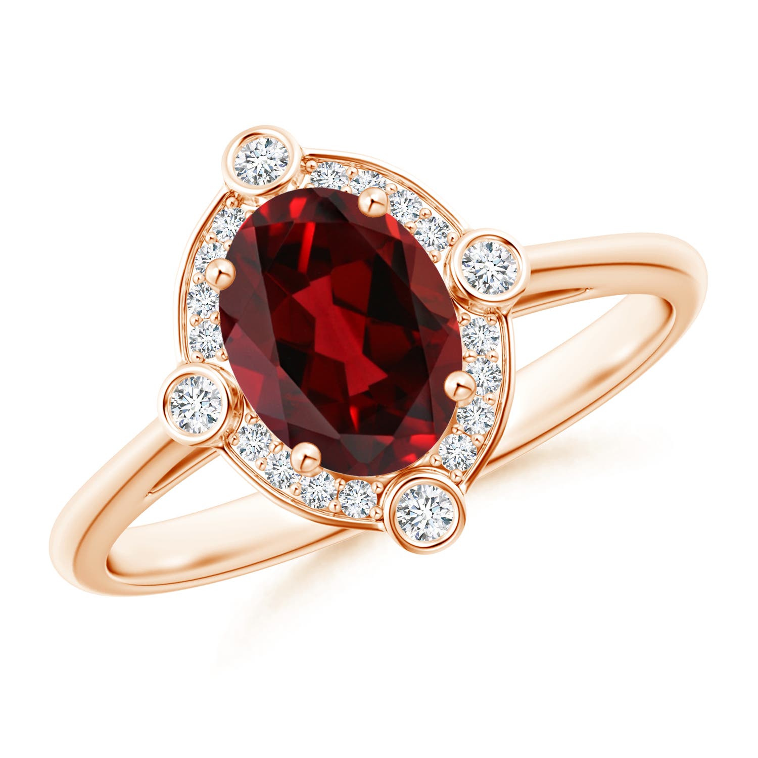 AAAA - Garnet / 1.59 CT / 14 KT Rose Gold