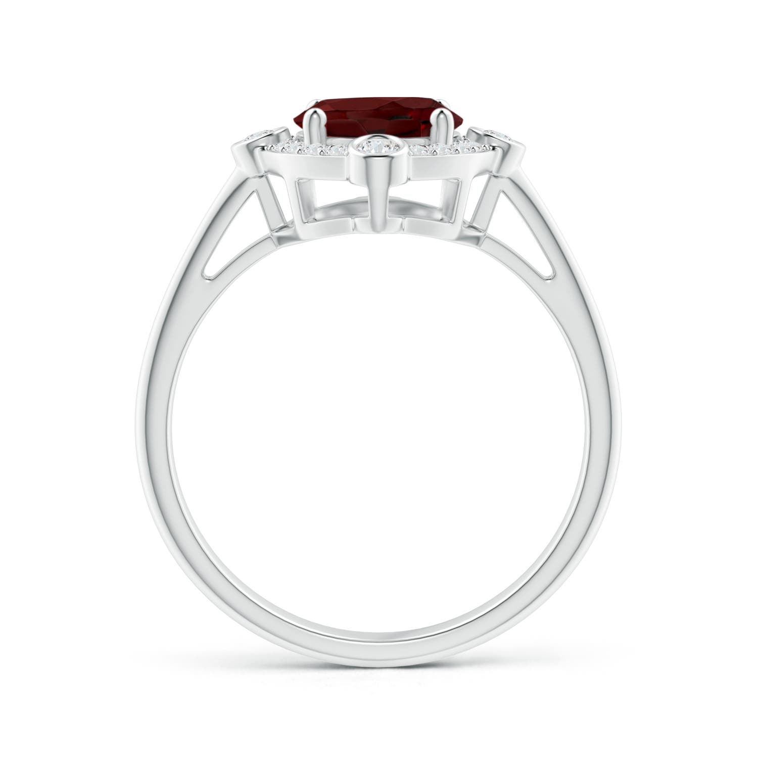 AAA - Garnet / 2.14 CT / 14 KT White Gold