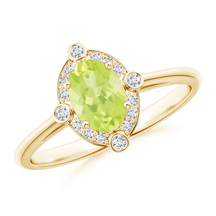 A - Peridot / 0.97 CT / 14 KT Yellow Gold