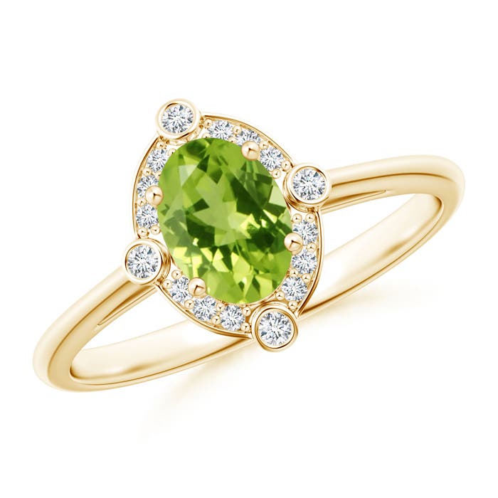 AAA - Peridot / 0.97 CT / 14 KT Yellow Gold