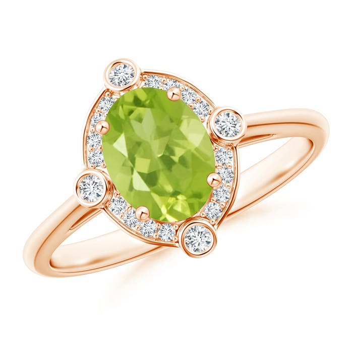 AA - Peridot / 1.49 CT / 14 KT Rose Gold