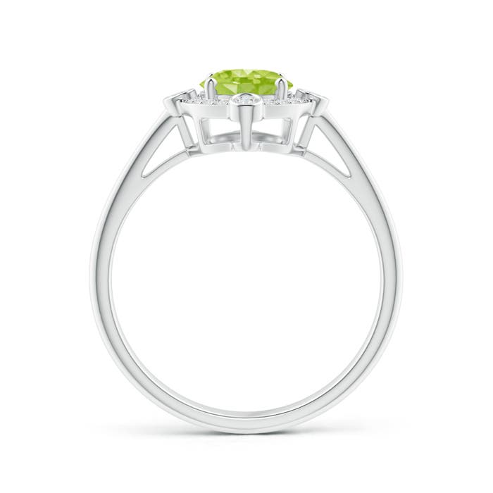 AA - Peridot / 1.49 CT / 14 KT White Gold