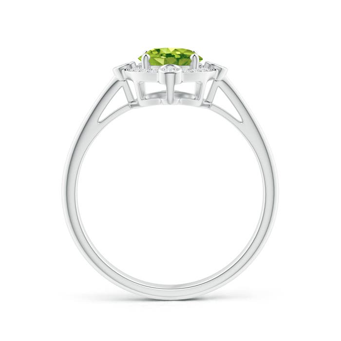 AAA - Peridot / 1.49 CT / 14 KT White Gold