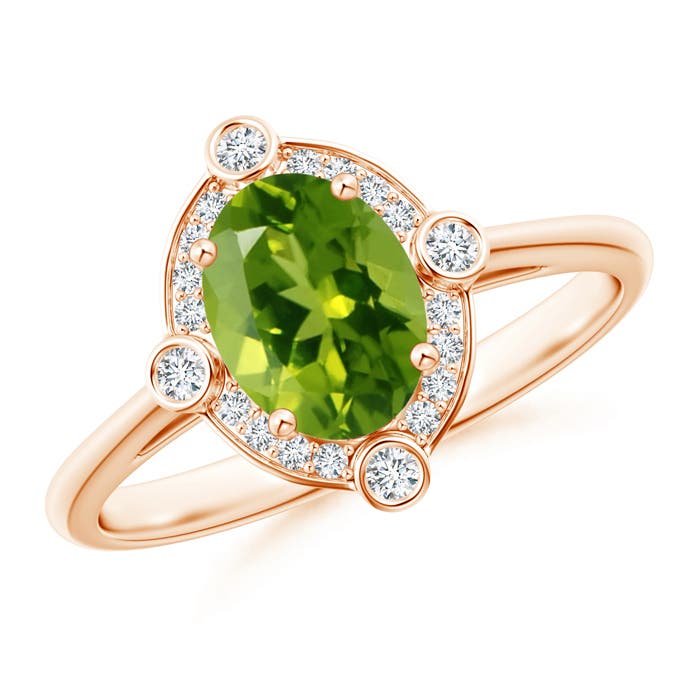 AAAA - Peridot / 1.49 CT / 14 KT Rose Gold