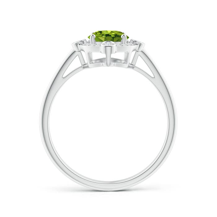 AAAA - Peridot / 1.49 CT / 14 KT White Gold