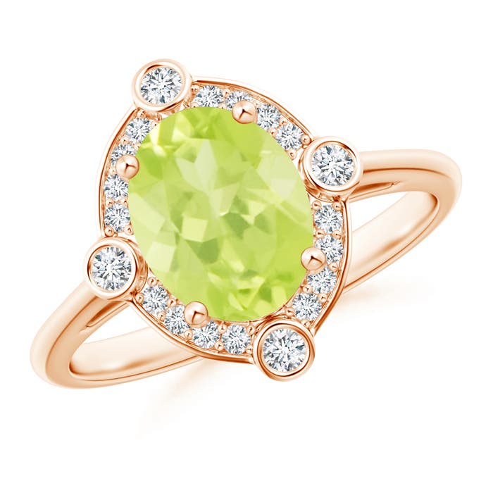 A - Peridot / 2.04 CT / 14 KT Rose Gold