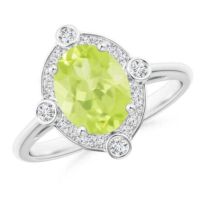 A - Peridot / 2.04 CT / 14 KT White Gold