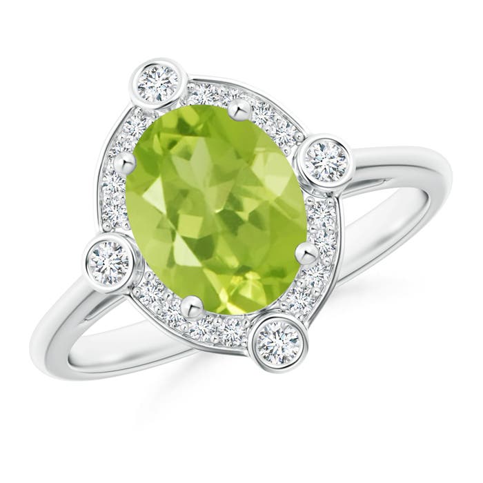 AA - Peridot / 2.04 CT / 14 KT White Gold