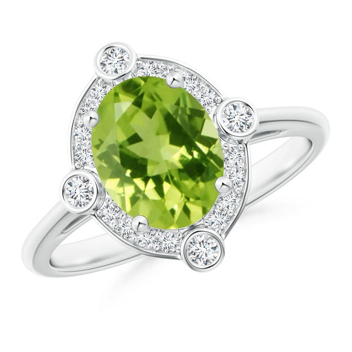 AAA - Peridot / 2.04 CT / 14 KT White Gold